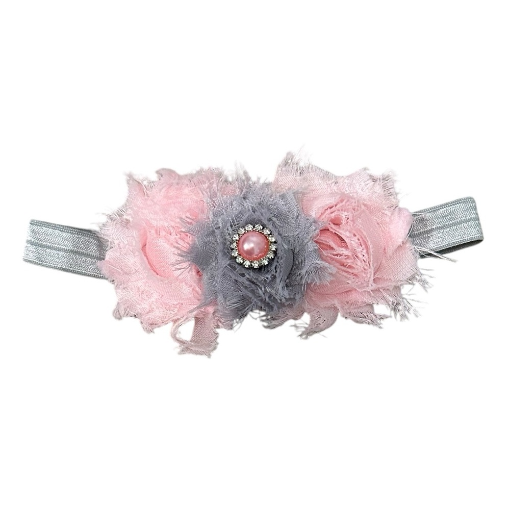 Light Pink and Gray Headband